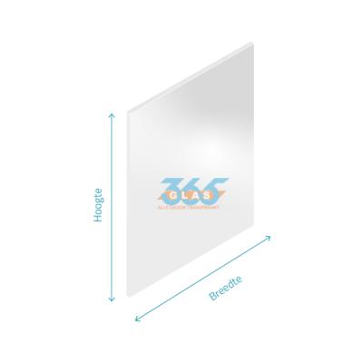 Spiegelglas met veiligheidsfolie blank 4mm